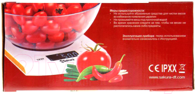 Кухонные весы Sakura SA-6068G (белый/зеленый)