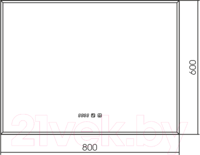 Зеркало Silver Mirrors Алмина 80x60 / LED-00002554