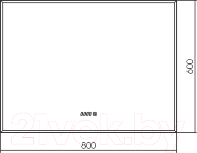 Зеркало Silver Mirrors Алмина 80x60 / LED-00002326