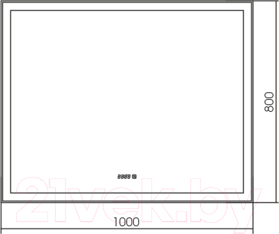 Зеркало Silver Mirrors Гуверт 100x80 / LED-00002294