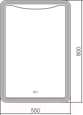 Зеркало Silver Mirrors Мали 55x80 / LED-00002675