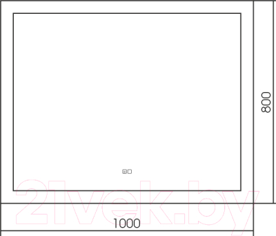Зеркало Silver Mirrors Норма 100x80 / LED-00002297