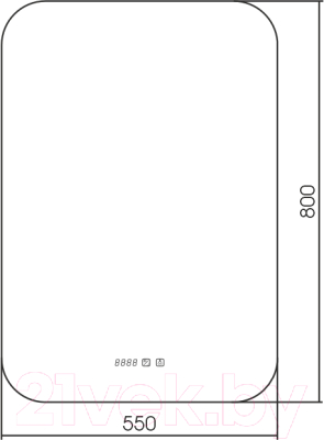 Зеркало Silver Mirrors Паллада 55x80 / LED-00002306