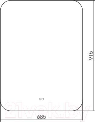 Зеркало Silver Mirrors Паллада 68.5x91.5 / LED-00002339