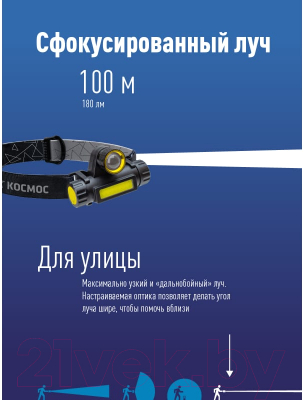 Фонарь Космос KocH103WLith