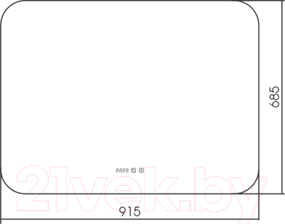 Зеркало Silver Mirrors Паллада 91.5x68.5 / LED-00002606