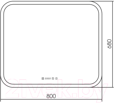 Зеркало Silver Mirrors Стив 80x60 / LED-00002377
