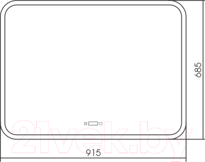 Зеркало Silver Mirrors Стив 91.5x68.5 / LED-00002623