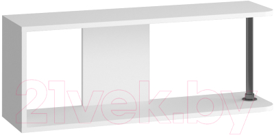 Полка Премиум Книжная 2 (белый текстурный) - фото