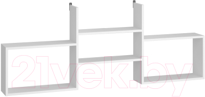 Полка Премиум Книжная 3 (белый текстурный) - фото