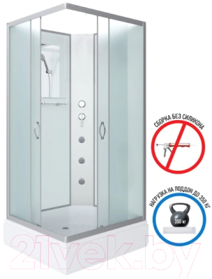 Душевая кабина Niagara NG-33084-14QBKG 100x80x200 (матовое стекло)