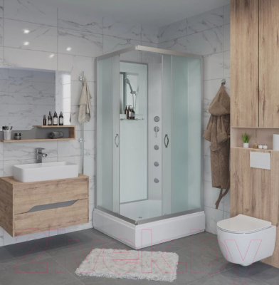 Душевая кабина Niagara NG-33084-14QBKG 100x80x200 (матовое стекло)