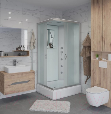 Душевая кабина Niagara NG-33084-14QG 100x80x215 (матовое стекло)