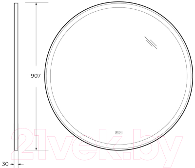 Зеркало Cezares CZR-SPC-CADRO-900-LED-TCH-WARM