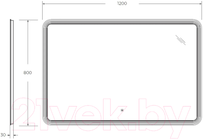 Зеркало Cezares CZR-SPC-DUET-1200-800-LED-TCH
