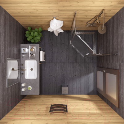 Душевой уголок Triton Дека 100x100 (хром, без поддона)