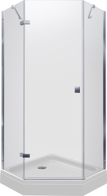 Душевой уголок Triton Сигма А1 90х90 (хром, с поддоном) - фото