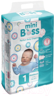 Подгузники детские Mini Boss New Born 1 / MBT-01 - фото