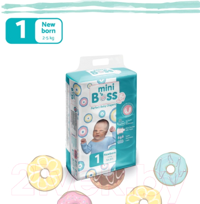 Подгузники детские Mini Boss New Born 1 / MBT-01