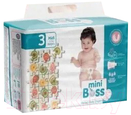 Подгузники детские Mini Boss Jumbo Midi 3 / MBJ-03 - фото