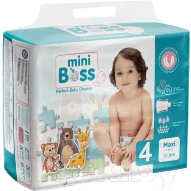 Подгузники детские Mini Boss Jumbo Maxi 4 / MBJ-04 - фото