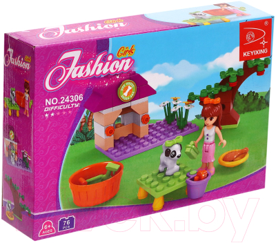 Конструктор Keyixing Девочка с собачкой / 1413030 - фото