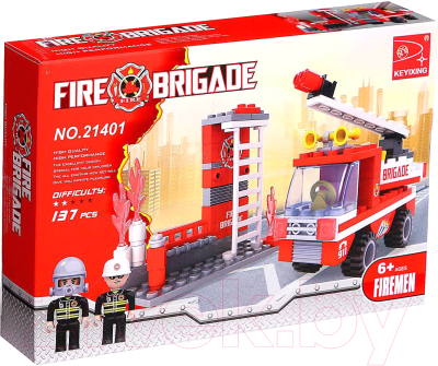 Конструктор Keyixing Пожарная бригада / 460600 - фото