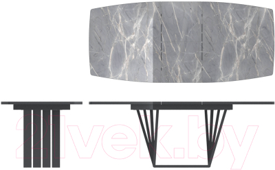 Обеденный стол Listvig Kameron раздвижной 160-205x90