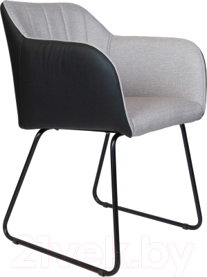 Стул Norden Bravo / BR-02-01 (серый/черная экокожа) - фото