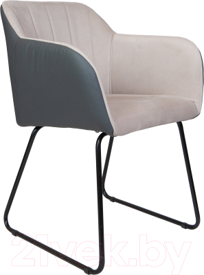 Стул Norden Bravo / BR-03-02 (бежевый/серая экокожа) - фото