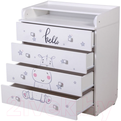 Комод пеленальный Фея 1580 Бегемотик