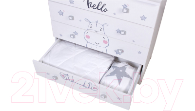 Комод пеленальный Фея 1580 Бегемотик