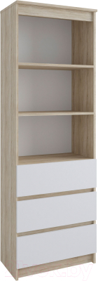 Стеллаж ДСВ Мори МСТ 600.3 (дуб сонома/белый) - фото