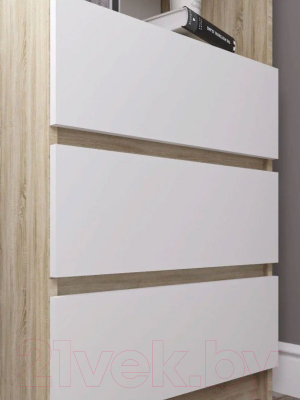 Стеллаж ДСВ Мори МСТ 600.3 (дуб сонома/белый)