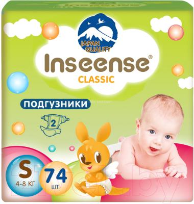 Подгузники детские Inseense Classic Plus S 4-8 кг / InsCS74Lime - фото