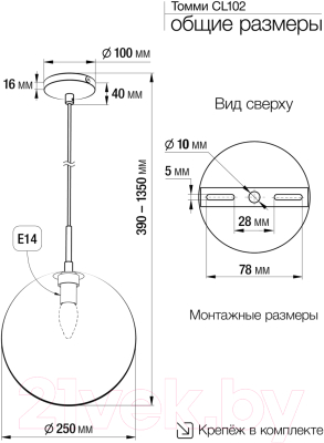 Потолочный светильник Citilux Томми CL102631