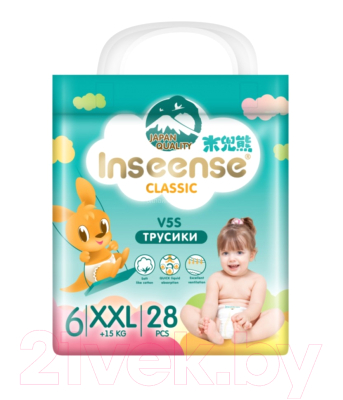 Подгузники-трусики детские Inseense Classic V5S XXL 15+ кг / InsCV5SXXL28Emer