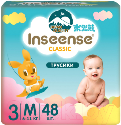 Подгузники-трусики детские Inseense Classic M 6-11 кг / InsCM48Blue - фото