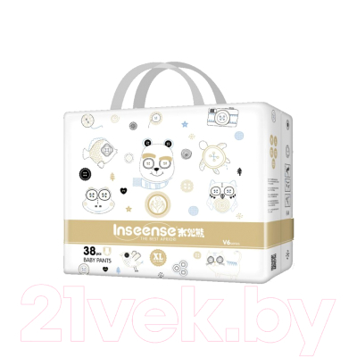 Подгузники-трусики детские Inseense Супертонкие V6 XL 12-17 кг/ Ins38gold