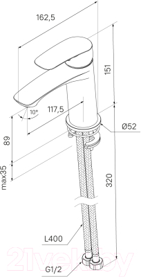 Смеситель Milardo Rora RORSB00M01