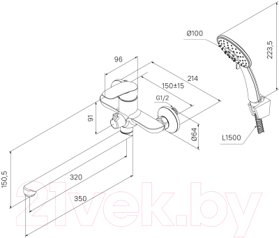 Смеситель Milardo Rora RORSB00M10