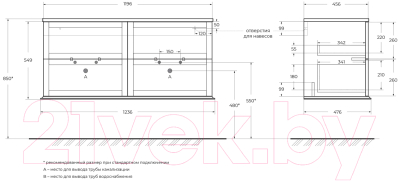 Тумба под умывальник Cezares Tiffany 55332