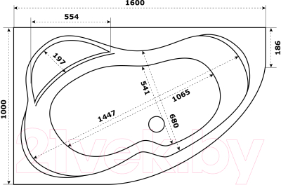 Ванна акриловая Azario Микона 160x100 МИВ0001