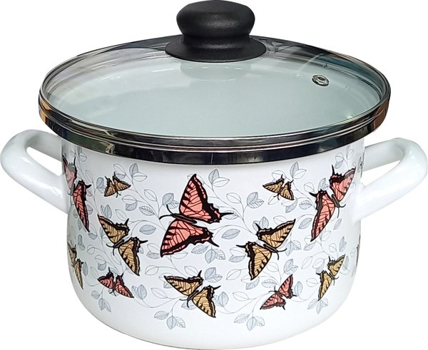 Кастрюля Сантэкс Бабочки розовые 1-2215112 - фото
