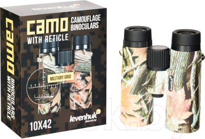 Бинокль Levenhuk Camo Rind 10x42 с сеткой