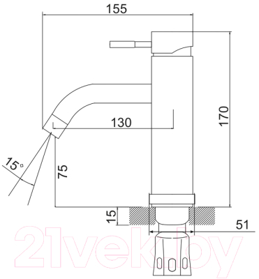 Смеситель РМС SUS128-001F
