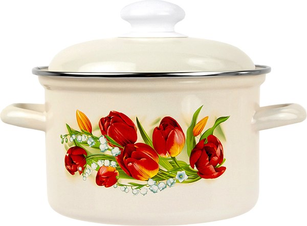 Кастрюля Лысьвенские эмали Ласковый май С-1610 АП2/4Жм - фото