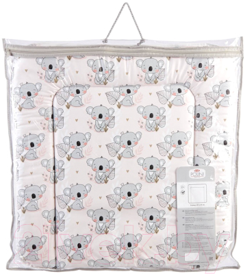 Пеленальный матрас Polini Kids Коала 65x65