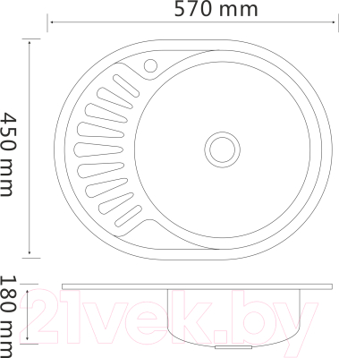 Мойка кухонная РМС MD8-5745OVR