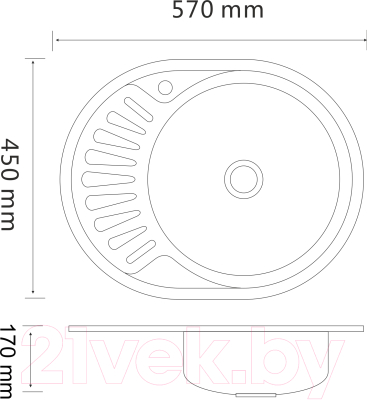 Мойка кухонная РМС MG6-5745OVL